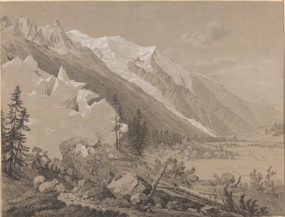 View of Mont Blanc by Jean Antoine Linck