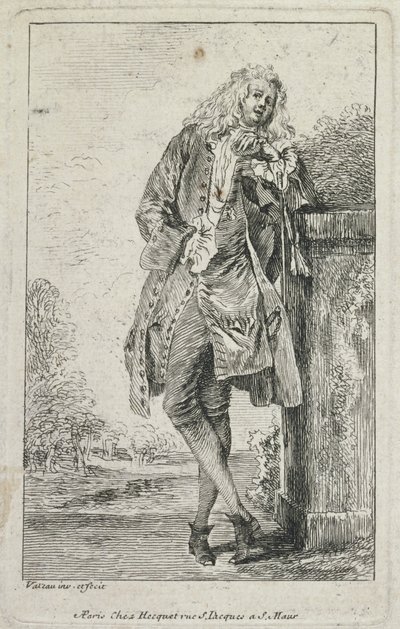 Figures de Mode: Homme Debout Acconde by Jean Antoine Watteau