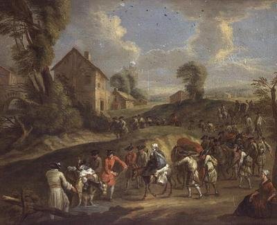 Infantry on the March by Jean Antoine Watteau