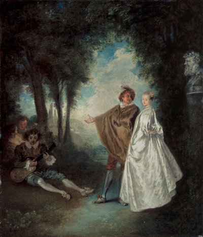 The Promenade by Jean Antoine Watteau