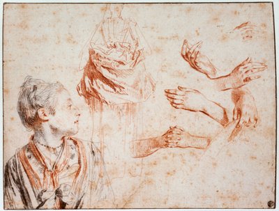 Study by Jean Antoine Watteau