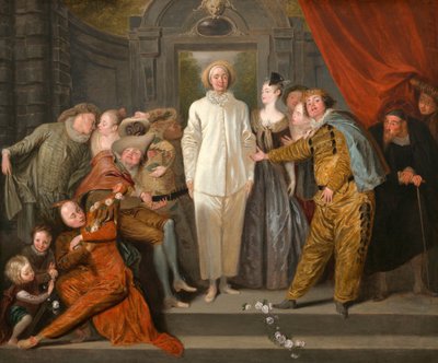 The Italian Comedians by Jean Antoine Watteau