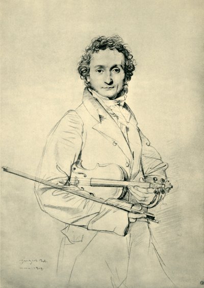 Paganini, Rome, 1819, 1943 by Jean Auguste Dominique Ingres