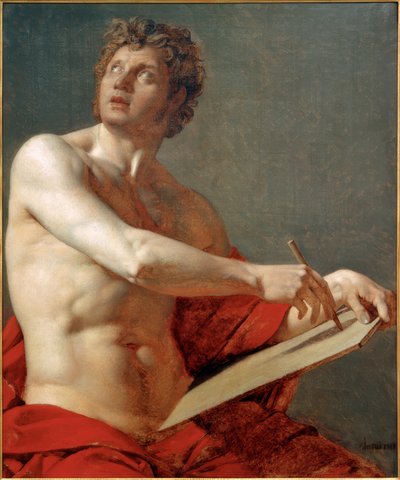 Male Torso by Jean Auguste Dominique Ingres
