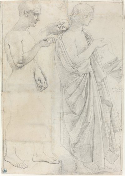 Two Studies of Virgil by Jean Auguste Dominique Ingres