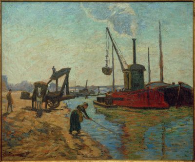 Working on the Pont National by Jean Baptiste Armand Guillaumin