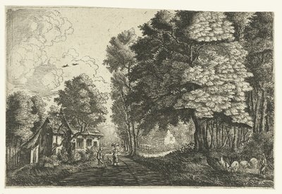 Shepherd by a Forest Edge by Jean Baptiste Bonnecroy