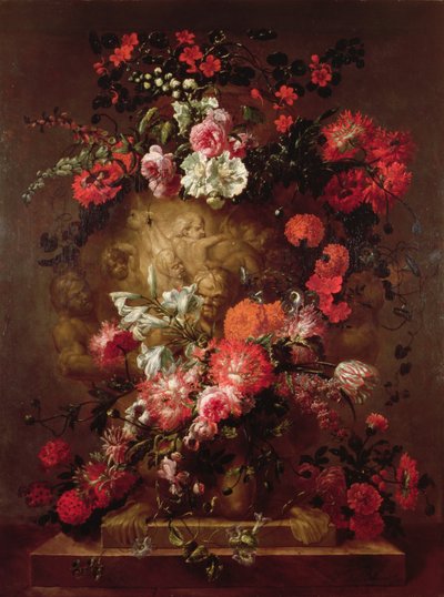 Flowers Round a Huge Urn by Jean Baptiste Bosschaert