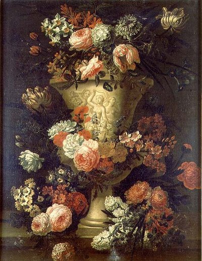 Tulips, peonies and other flowers by Jean Baptiste Bosschaert