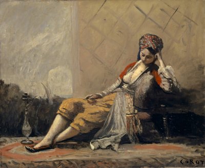 Odalisque, 1871-73 by Jean Baptiste Camille Corot