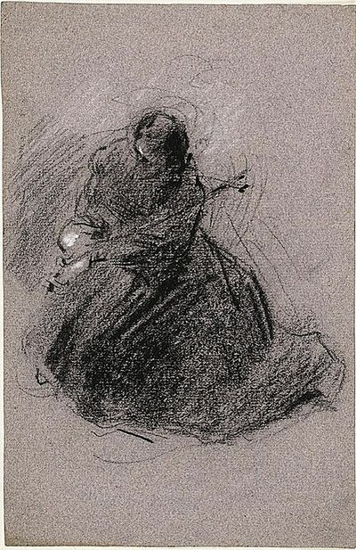 Saint Francis (front); Two Figures (back) by Jean Baptiste Carpeaux