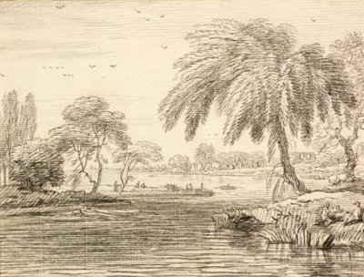 Landscape by Jean Baptiste Claude Chatelain