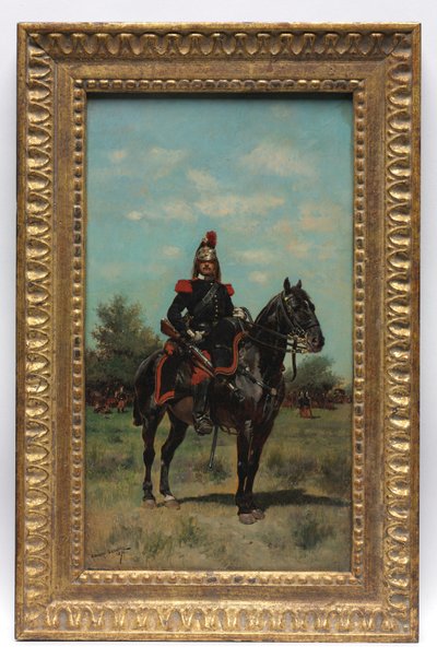 Mounted Dragoon Officer by Jean Baptiste Edouard Detaille