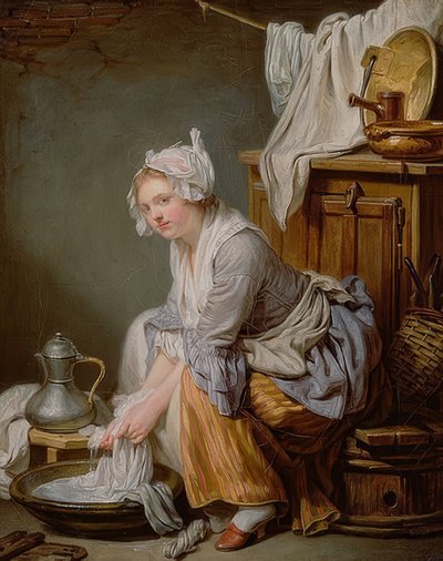 The Laundress (La Blanchisseuse) by Jean Baptiste Greuze