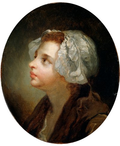 Head of a Girl, 18th Century by Jean Baptiste Greuze