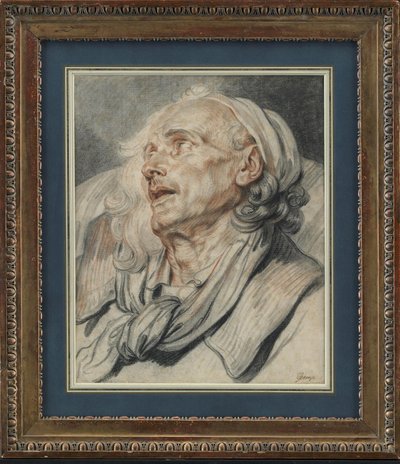 Study for the Head of the Lamb by Jean Baptiste Greuze