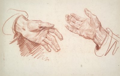 Study of 2 Hands by Jean Baptiste Greuze