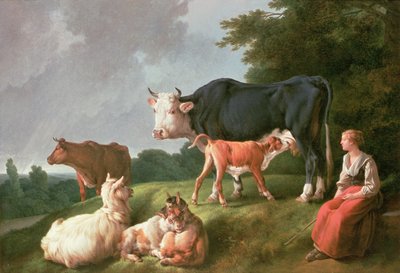 Pastoral Scene by Jean Baptiste Huet