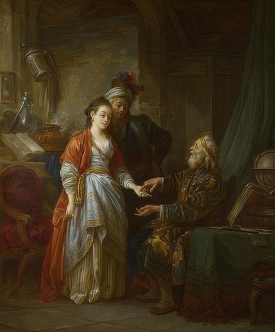 The Necromancer. Around 1775 by Jean Baptiste Le Prince