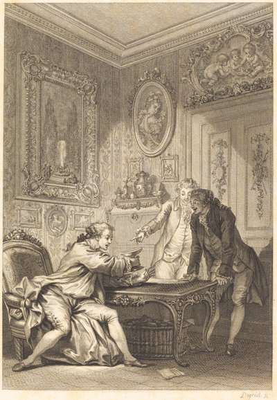 The Enchanted Cup by Jean Baptiste Michel Dupreel after Jean Honoré Fragonard