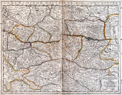 Map of Austria by Jean Baptiste Nolin