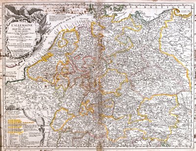 Map of Germany (1703) by Jean Baptiste Nolin