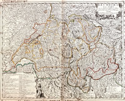 Map of Switzerland by Jean Baptiste Nolin