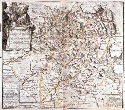 Map of the Cevennes (France) by Jean Baptiste Nolin