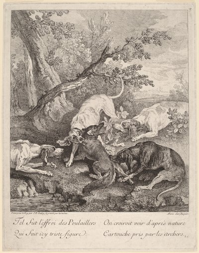 A Fox Attacked by Dogs by Jean Baptiste Oudry