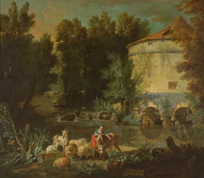 Landscape with a Round Tower, 1737 by Jean Baptiste Oudry