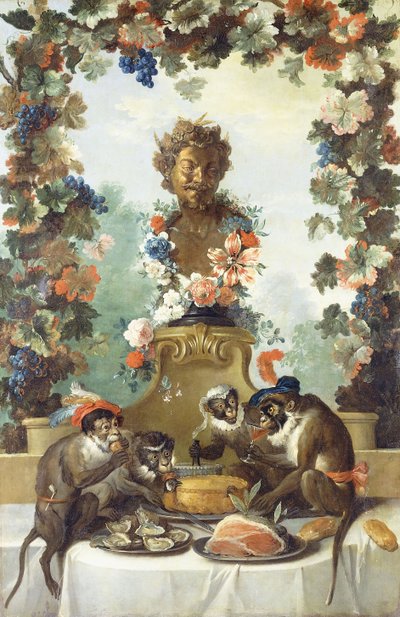 The Feast of the Monkeys by Jean Baptiste Oudry
