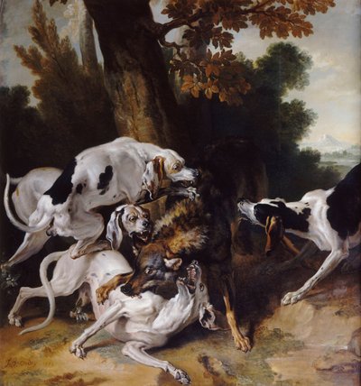 The Wolf Hunt, 1725 by Jean Baptiste Oudry