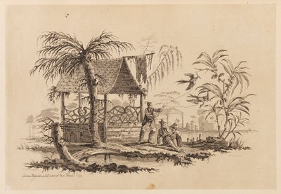 Figures Flying a Kite by Jean Baptiste Pillement
