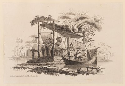 Figures in a Boat by Jean Baptiste Pillement