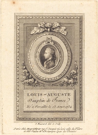 Louis-Auguste, Dauphin of France by Jean Baptiste Raphael Urbain Massard