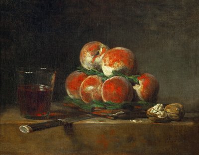 Basket of Peaches by Jean Baptiste Simeon Chardin