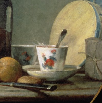 Jar of Apricots (detail) by Jean Baptiste Simeon Chardin