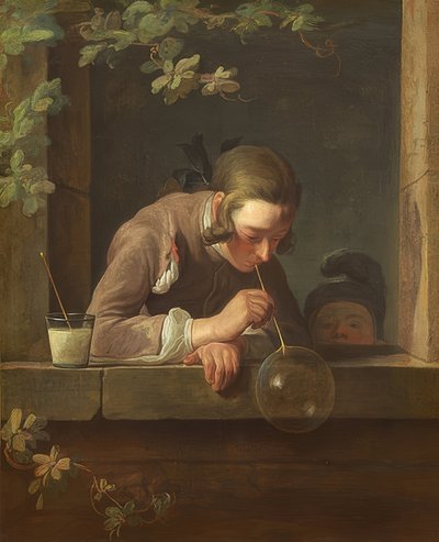 Soap Bubbles. c1733/34 by Jean Baptiste Simeon Chardin