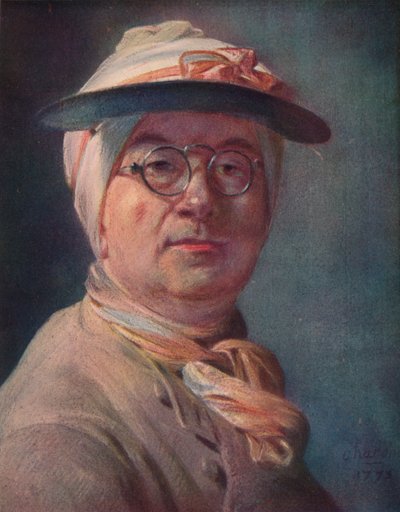 Self-Portrait Wearing Glasses by Jean Baptiste Simeon Chardin