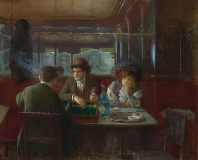 Backgammon at the Cafe by Jean Beraud