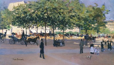Promenade on a Sunday Afternoon, Paris by Jean Beraud