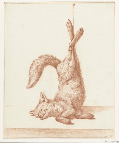 Dead Fox, Hanging by Its Paws by Jean Bernard