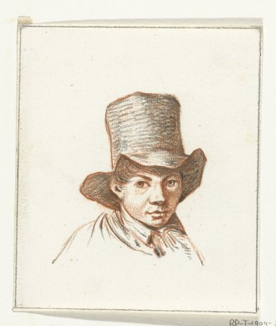 Head of a boy with a high hat by Jean Bernard