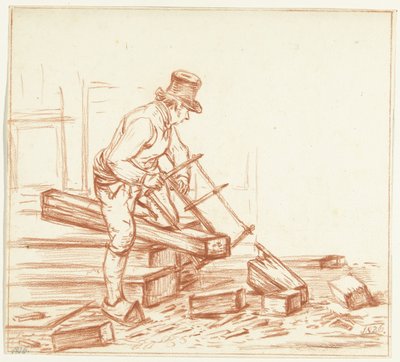 Sawing Man by Jean Bernard