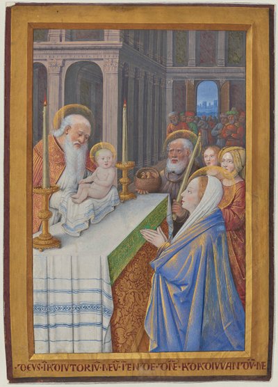 Leaf from the Hours of Louis XII by Jean Bourdichon