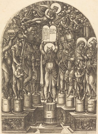 Moses Surrounded by the Patriarchs by Jean Duvet