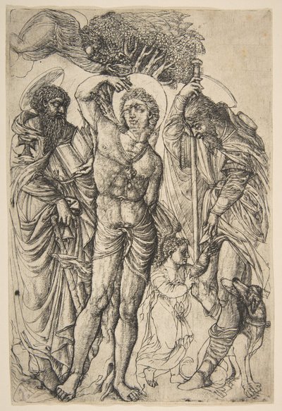 Saints Sebastian, Anthony and Roch by Jean Duvet