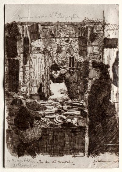 In the Old Market by Jean Emile Laboureur