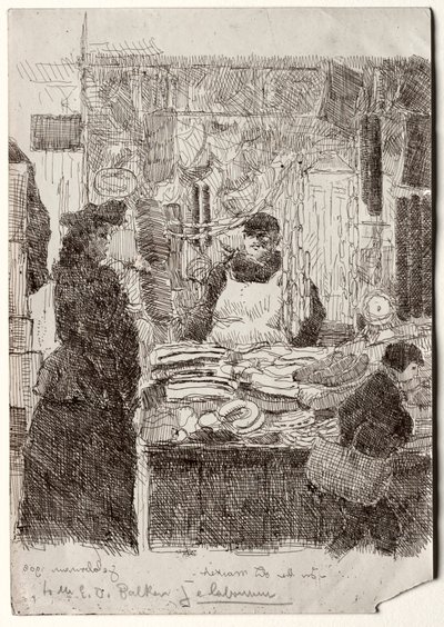 In the Old Market by Jean Emile Laboureur