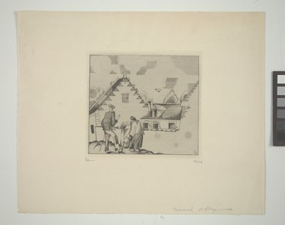 Village Gossip by Jean Emile Laboureur